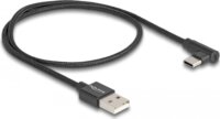 Delock 80029 USB Type-A 2.0 - USB Type-C 90° Adat és töltő kábel 0,5m - Fekete