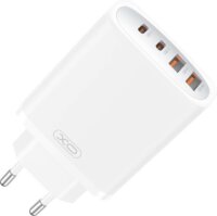 XO CE22 2x USB-C / 2x USB-A Hálózati Gyorstöltő Adapter 45W - Fehér