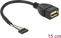 Delock 84831 5 tűs alaplapi USB csatlakozó - USB-A 2.0 anya Átalakító 15cm