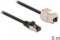 Delock 87030 S/FTP Cat6a RJ45 apa - RJ45 Keystone anya kábel 5m - Fekete