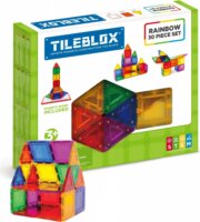 Magformers Tileblox Rainbow 30 darabos Mágneses Építőjáték mágnestáblával