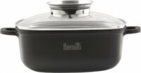 Berretti BR-3520 Aluminium Lábas Üveg fedővel Ø 20cm 2,4L - Fekete