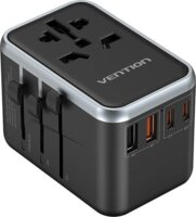 Vention FJFB0 Univerzális Utazó Adapter - Fekete