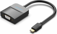 Vention TDDBB USB-C apa - VGA 1080p 60Hz anya Átalakító Adapter - Fekete