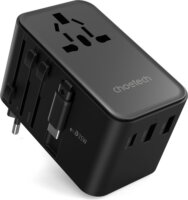 Choetech PD5020 EU/UK/USA/AUS (2x USB-C + 2x USB-A) 35W Univerzális Utazó Adapter - Fekete