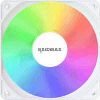 RaidMax X-AIR PWM RGB 120x120x25 ARGB LED Rendszerhűtő ventilátor - Fehér