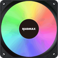 RaidMax X-AIR PWM RGB 120x120x25 ARGB LED Rendszerhűtő ventilátor - Fekete