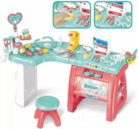 Man Yuk Toys Play House 27 darabos Orvosi rendelő játékszett asztallal - Zöld / Piros