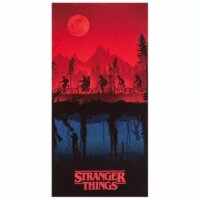 Stranger Things Árnyékok Pamut fürdőlepedő 70 x 140 cm - Mintás