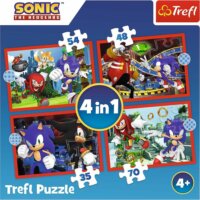 Trefl Sonic a sündisznó kalandjai 4 az 1-ben 35 - 48 - 54 - 70 darabos puzzle