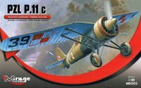 Mirag Hobby PZL P-11c Bombázó reülőgép műanyag makett 1:48