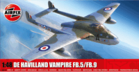 Airfix De Havilland Vampire FB.5/FB.9 Repülő Műanyag makett 1:48