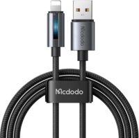 Mcdodo CA-5660 USB-A 2.0 apa - Lightning apa Adat és töltőkábel 1.2m - Fekete