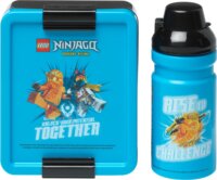 LEGO Coppenhagen Ninjago Classic Műanyag ételtároló 1,5L + kulacs 0,39L - Kék mintás