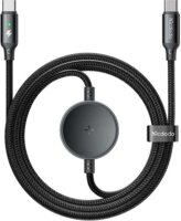 Mcdodo CA-4170 2in1 USB-C apa - USB-C apa 2.0 + Samsung Galaxy Watch töltőkábel 1.5m - Fekete