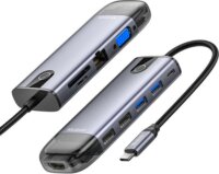 Mcdodo HU-7740 Multifunkciós USB-C HUB 100W (USB-C + HDMI + 2 x USB 3.0 + 2 x USB 2.0 + SD + TF + VGA)