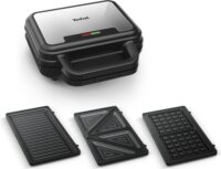 Tefal UltraCompact 3in1 Szendvicssütő gofrisütő és grill 1200W - Fekete / Ezüst