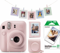 Fujifilm Instax Mini 12 Instant fényképezőgép + 20db film + Fotóalbum - Rózsaszín