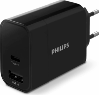 Philips DLP2621 USB/A / USB-C Hálózati Gyorstöltő Adapter 30W - Fekete