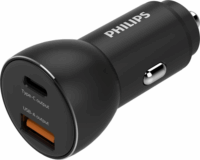 Philips DLP2521 USB-C + USB A Autós gyorstöltő 36W - Fekete