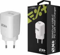 NextOne 2x USB-C PD GaN Hálózati Gyorstöltő 35W - Fehér