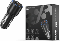 NextOne USB-C (PD) + USB-A 3.0 Autós gyorstöltő 63W - Fekete