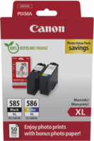 Canon PG-585 XL / CL-586 XL Eredeti Tintapatron - Fekete/Színes + Fotópapír 50 db