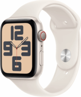 Apple Watch SE (2024) GPS + Cellular (44mm) Okosóra - Csillagfény Aluminium tok Csillagfény Sportszíjjal (M/L)