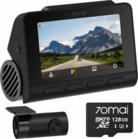 70mai Dash Cam A810 4K QHD Bluetooth Menetrögzítő kamera + RC12 Hátsó kamera + 70mai 128GB mciroSD Kártya - Fekete