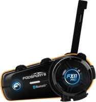 Fodsports FX8 Pro Motoros Intercom kommunikációs rendszer - Fekete