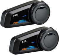 Fodsports FX6 Motoros Intercom kommunikációs rendszer 2 darabos szett - Fekete