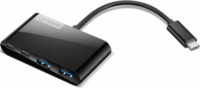 Lenovo GX91L84354 USB-C HUB (4 port0) - Fekete