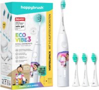 HappyBrush ECO VIBE KIDS Agnes Elektromos gyerek fogkefe 3 fejjel - Fehér