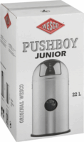 WESCO Pushboy Junior 22 literes nyomófedeles fém szemetes - Matt fekete