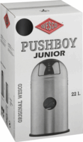 WESCO Pushboy Junior 22 literes nyomófedeles fém szemetes - Matt grafit