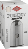 WESCO Pushboy Junior 22 literes nyomófedeles fém szemetes - Matt homok