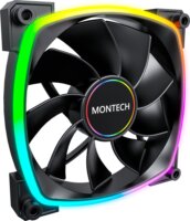 Montech RX140 140mm PWM RGB Rendszerhűtő ventilátor - Fekete