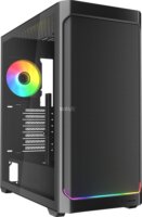 Sharkoon AK4W RGB Strip Midi Torony Számítógépház + 4db 120mm RGB ventilátor - Fekete