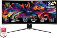 MSI 34" 9S6-3DD04T-013 21:9 QD-OLED Ivelt Gaming Monitor - Fekete