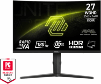 MSI 27" MAG 275CQPF 16:9 WQHD Rapid VA Gaming Monitor - Fekete