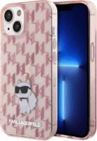 Karl Lagerfeld Monogram Choupette Apple iPhone 13/14/15 Telefon tok - Rózsaszín