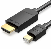 Vention HABBH mini Displayport - HDMI Kábel 2m - Fekete