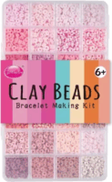 Clay Beads Gyöngykészlet karkötő készítéshez - Rózsaszín