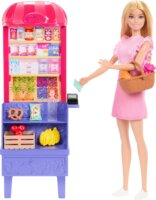 Mattel Barbie Malibu Piaci stand készlet babával