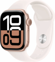 Apple Watch Series 10 GPS + Cellular (42mm) Okosóra - Rozéarany Alumíniumtok Lágy rózsaszín Sportszíjjal (M/L)