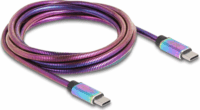 Delock 81116 USB-C apa - USB-C apa 2.0 Adat és töltőkábel 2m - Váltakozó színű