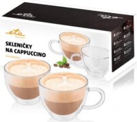 ETA 18092010 Cappuccino 230ml Üveg pohár szett 2 darabos