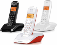 Motorola S1203 Trio Wireless Asztali telefon - Fekete / Fehér / Piros