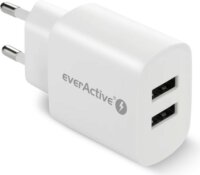 EverActive SC220 2x USB-A Hálózati Töltő Adapter 12W - Fehér