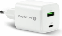 EverActive SC-450Q USB-A / USB-C Hálózati Gyorstöltő Adapter 45W - Fehér